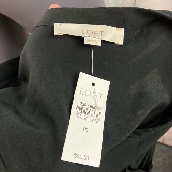 Loft B&W button down dress with belt - Picture 5 of 6